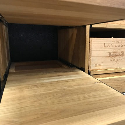 Wine wall with Solid Oak Racking