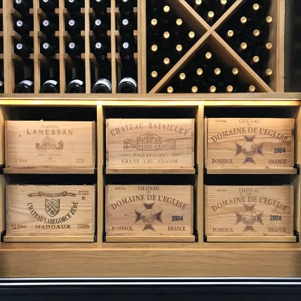 Wine wall with Solid Oak Racking