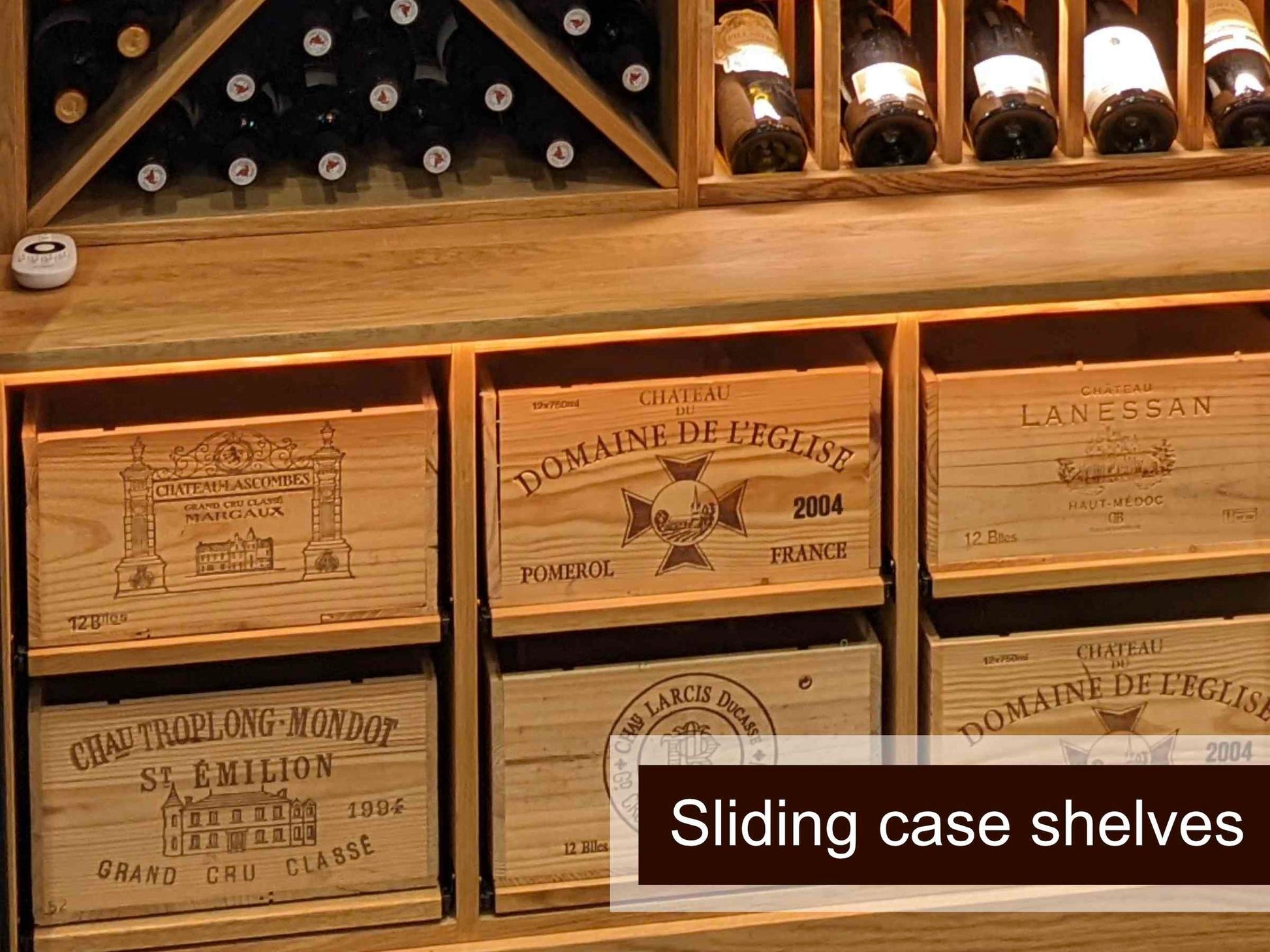Wine wall with Solid Oak Racking