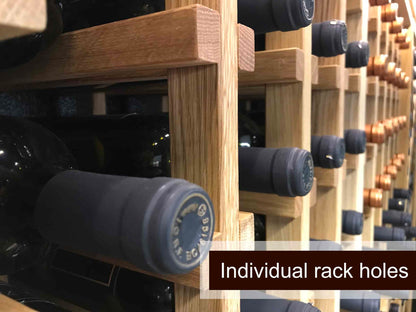 Wine wall with Solid Oak Racking