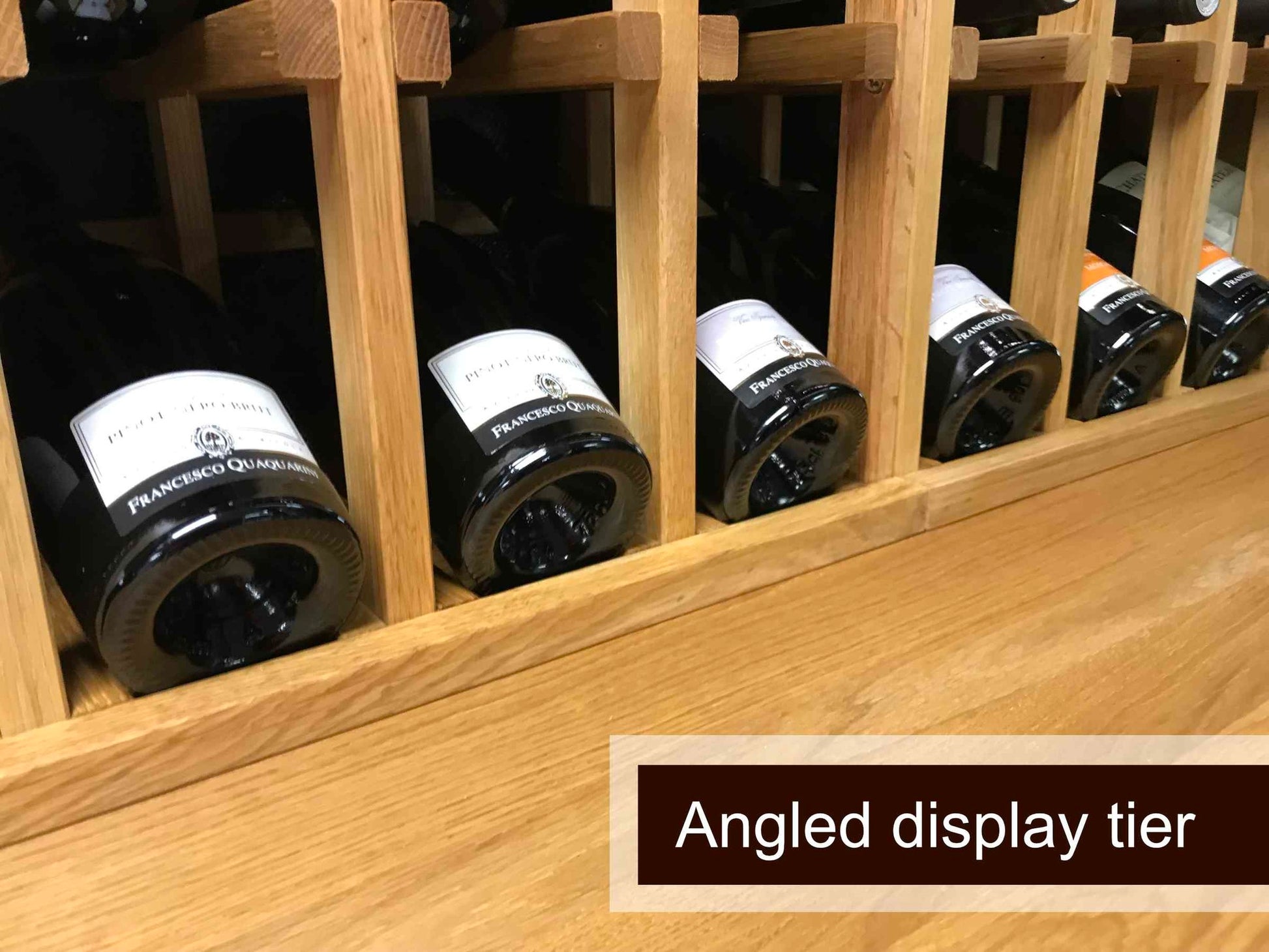 Wine wall with Solid Oak Racking