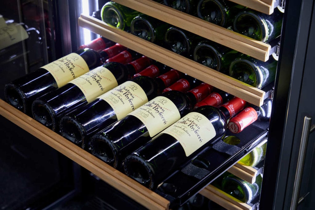 bordeaux wine cooler shelving