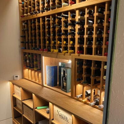 wooden wine racks of solid oak