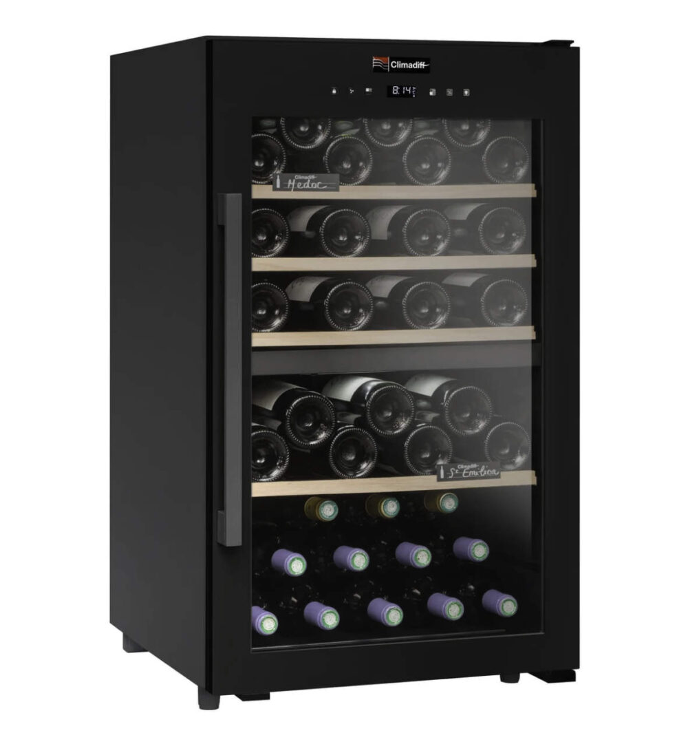 Climadiff - Dual Zone - 56 Bottle - Freestanding Wine Cooler - CLD55B1