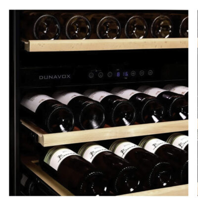 Dunavox GRANDE-166 - 600mm Dual Zone - 166 Bottle - Built In / Freestanding Tall Wine Cooler - DX-166.428SDSK